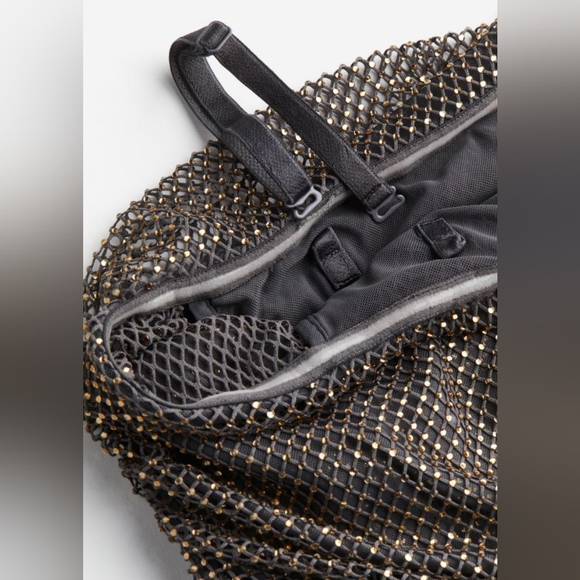 BNWT H&M Studio 2023 Rhinestone-Embellished Off-the-Shoulder Net Dress XS, L, XL - Picture 6 of 7